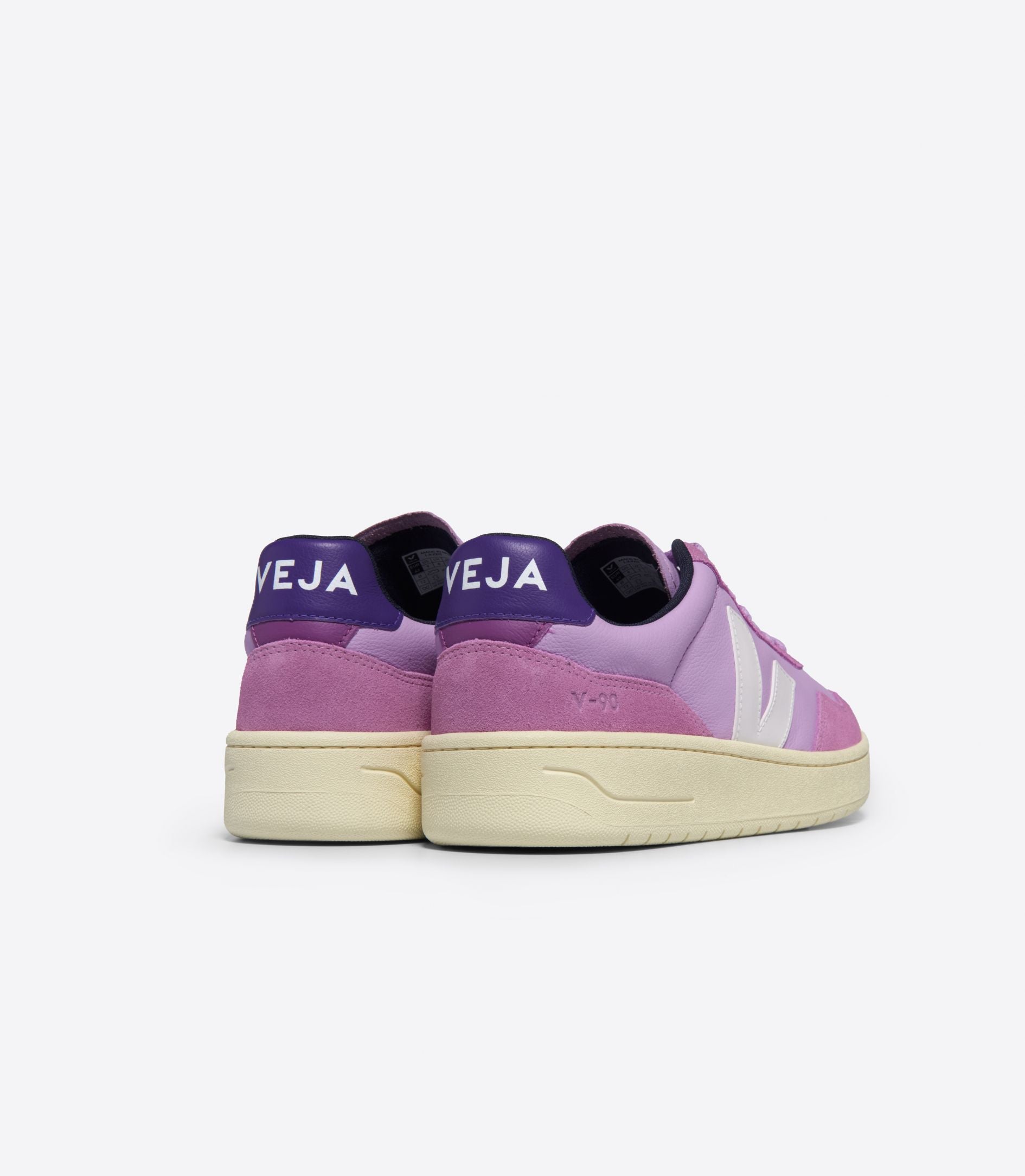Veja V-90 Leather Sneaker | Orchid White