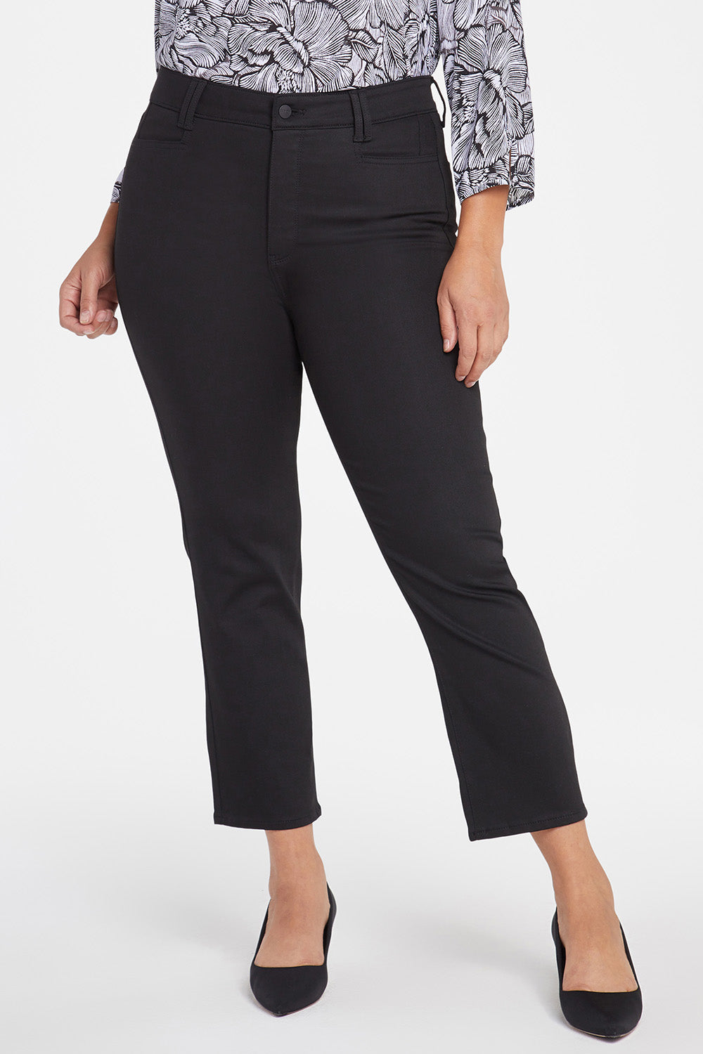 NYDJ Thigh Shaper Court Ankle Jean - Black Rinse