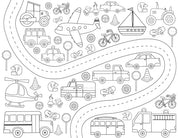 Colour Me Kids  Washable, Reusable Colouring-In Solo Mat Kit | Wheels In Motion