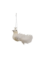 Maytime FELT Hanging White Bird Feather Tail