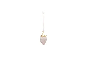 Maytime Enamel Hanging Strawberry | White
