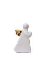 Porcelain Angel Side Pose | White Golf