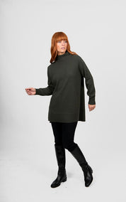 Bridge & Lord Funnel Neck Tunic | Olive