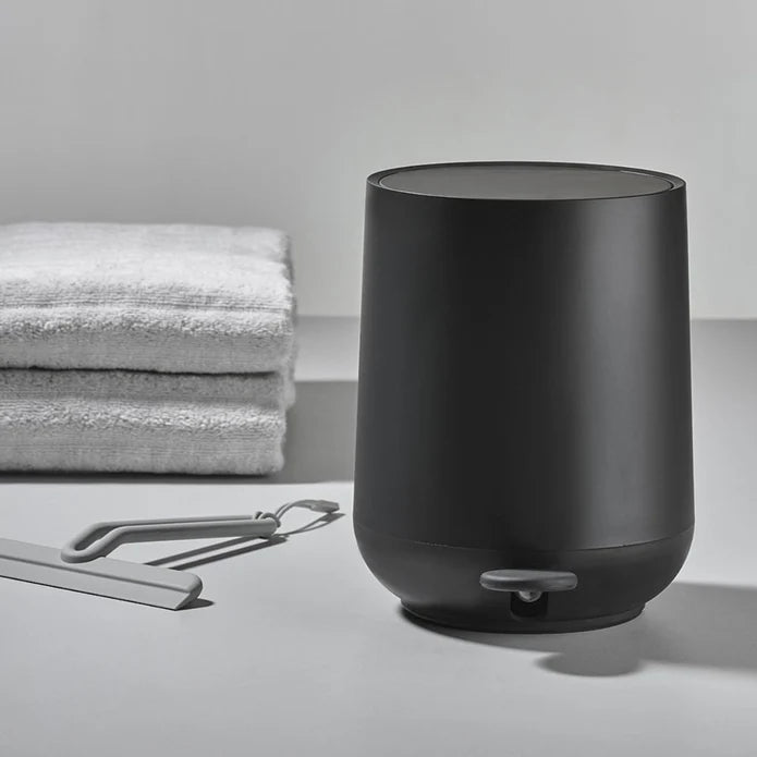 Zone Bathroom Nova Pedal Bin Black 5 Litre