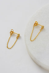 Zafino Crystal Chain Wrap Earring | Gold