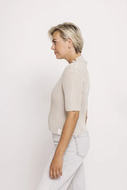 Zhrill Arden Short Sleeve Knit | Sand
