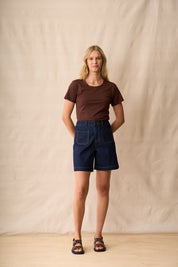 Neris Zoe Tee | Mahogany