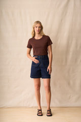 Neris Zoe Tee | Mahogany