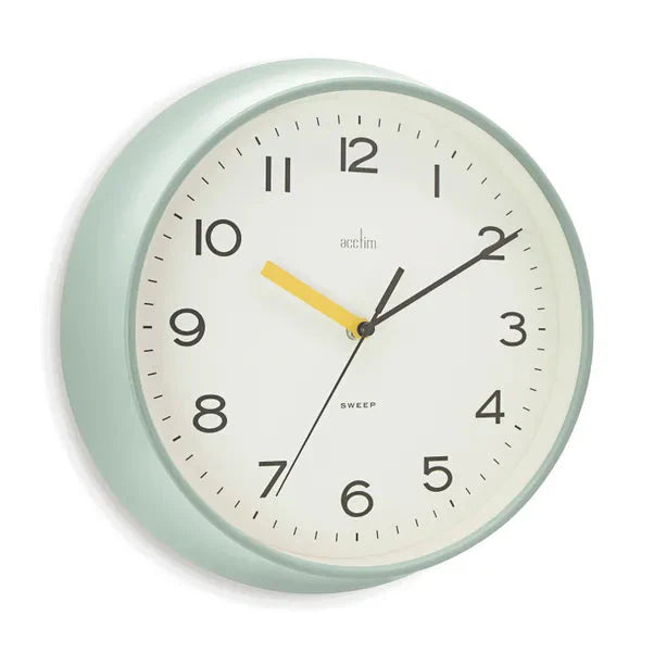 Acctim Rhea Wall Clock | Cool Mint 29cm