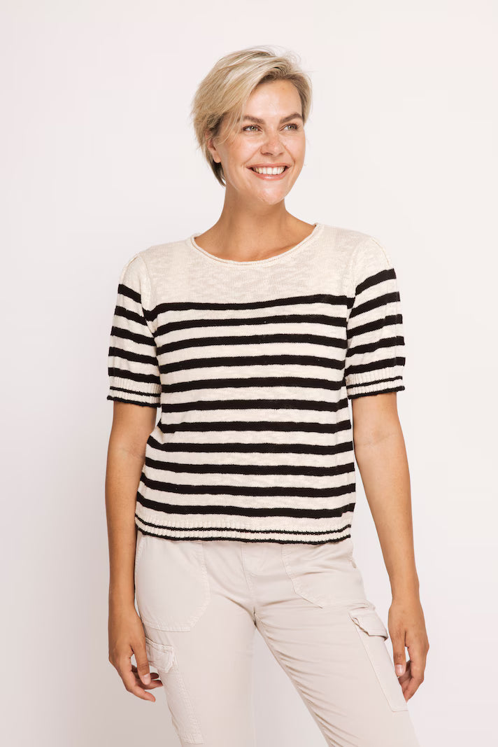 Zhrill Rasta Knit Top | Black Natural