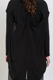 Obi Media Drape Top | Black
