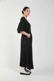 Obi Silhouette Maxi Dress | Black