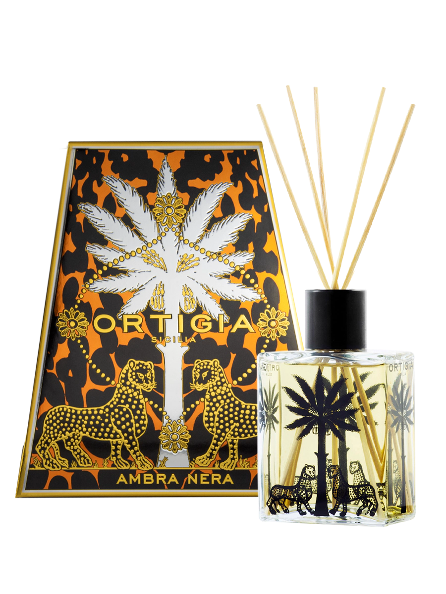 Ortigia Sicilia Decorated Diffuser | Ambra Nera