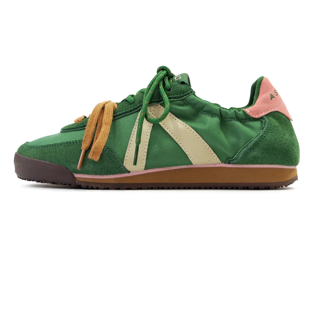 ASFVLT Grace Sneaker | DK Green Pink