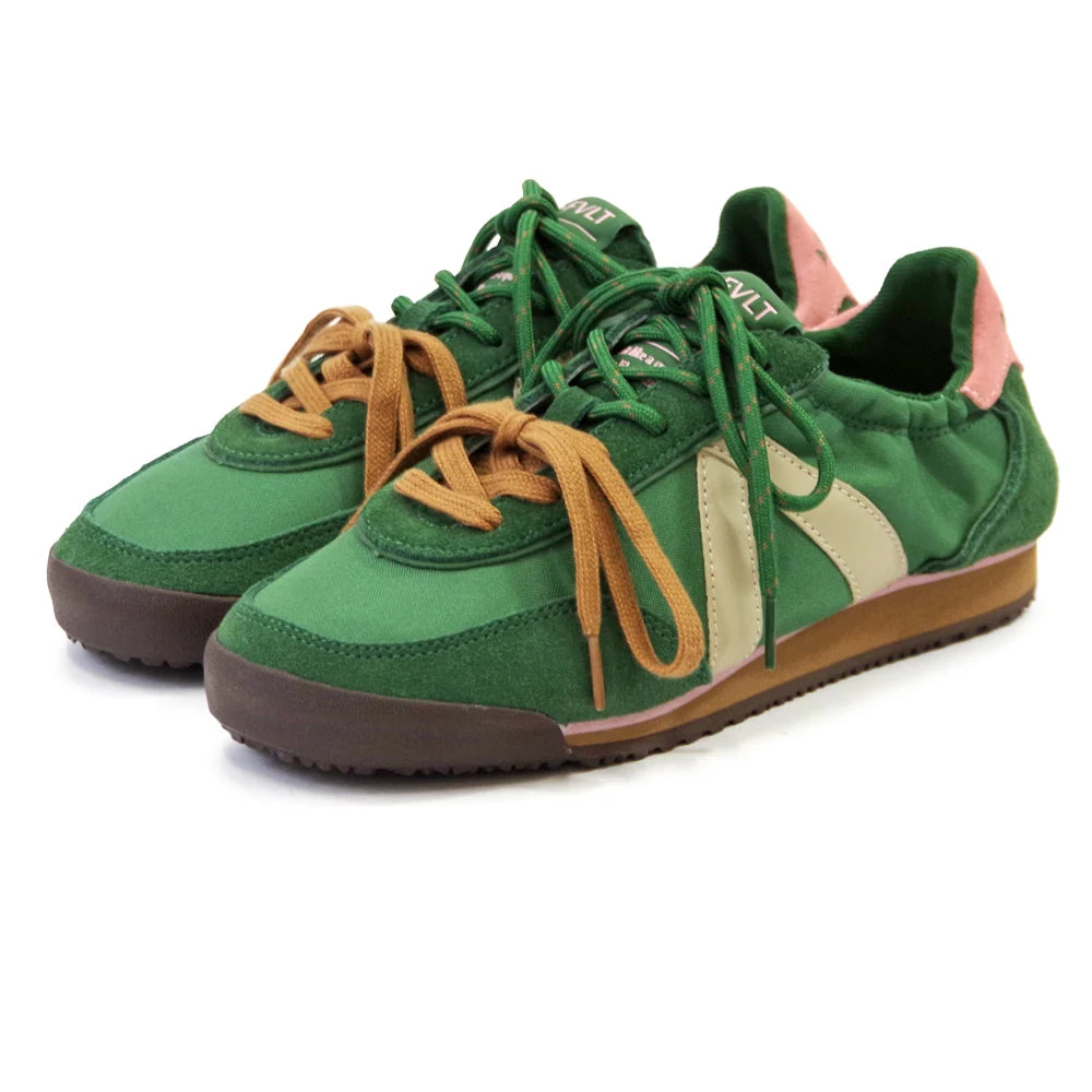 ASFVLT Grace Sneaker | DK Green Pink