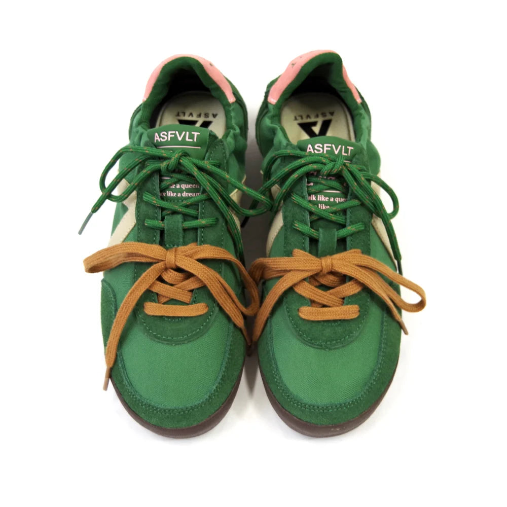 ASFVLT Grace Sneaker | DK Green Pink