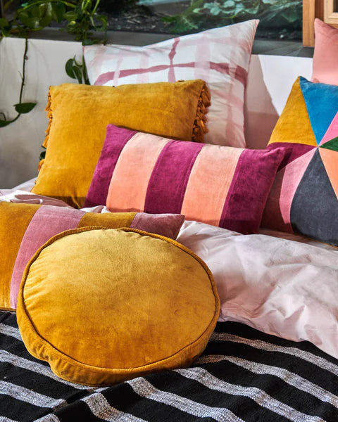 Kip & Co Velvet Pea Cushion | Pecan