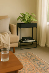 Saffron Inc Metal Planter Square | Black