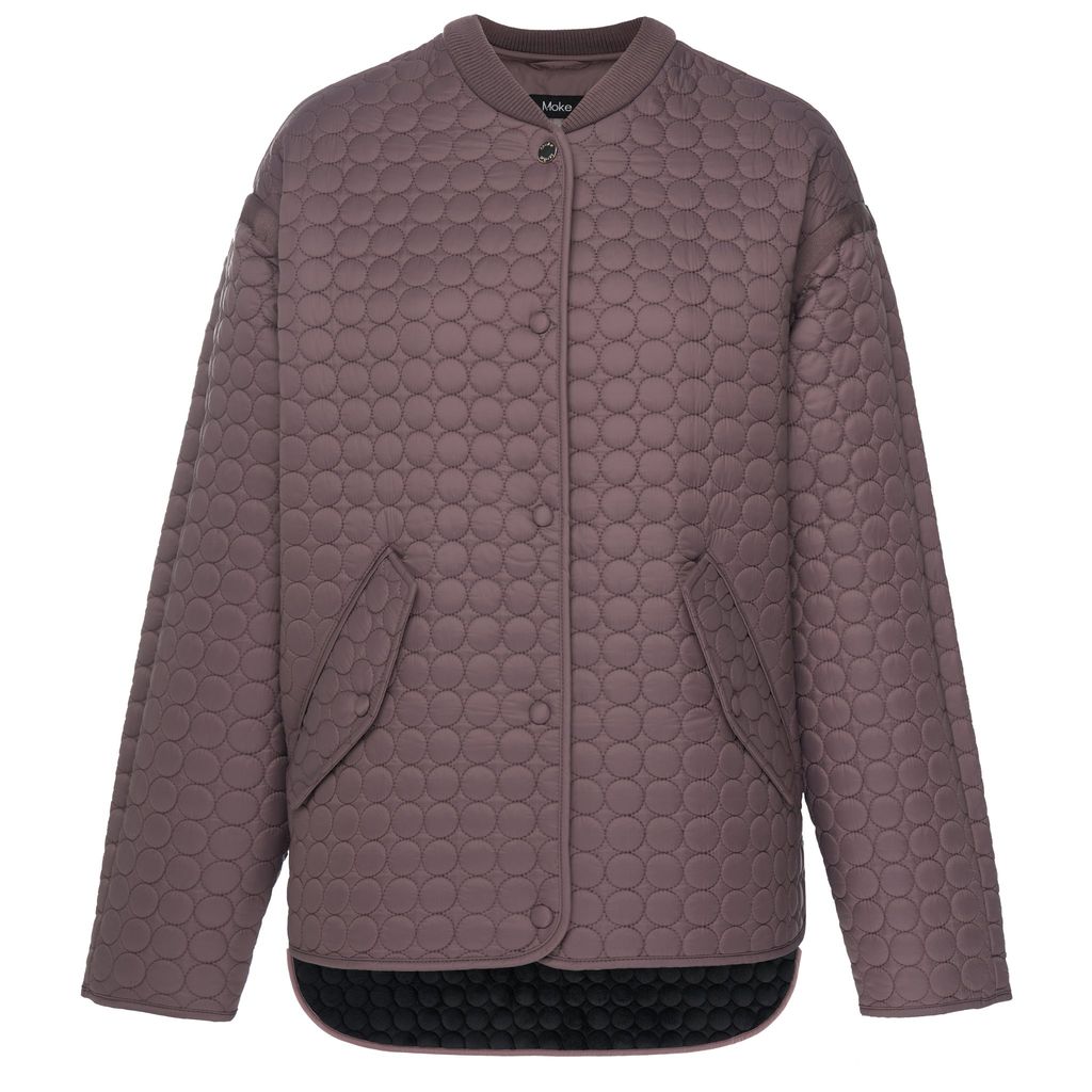 Moke Tilly Quilted Bomber Jacket | Cocoa Powder