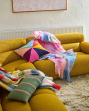 Kip & Co  Lustre Panelled Velvet Cushion | Multi