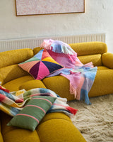 Kip & Co  Lustre Panelled Velvet Cushion | Multi