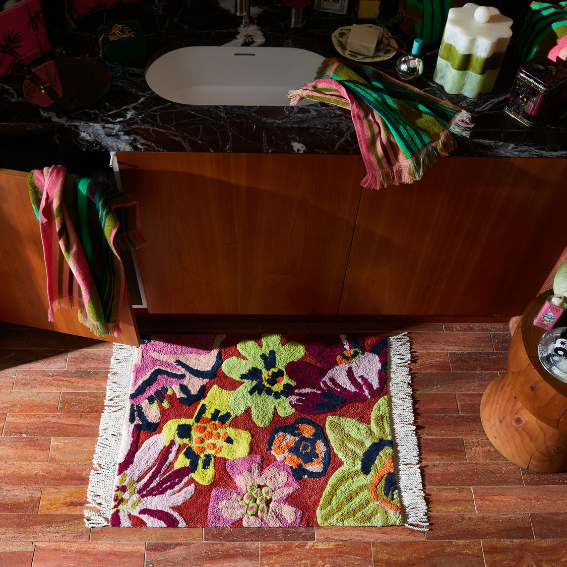 Sage X Clare Ines Bath Mat | Multi