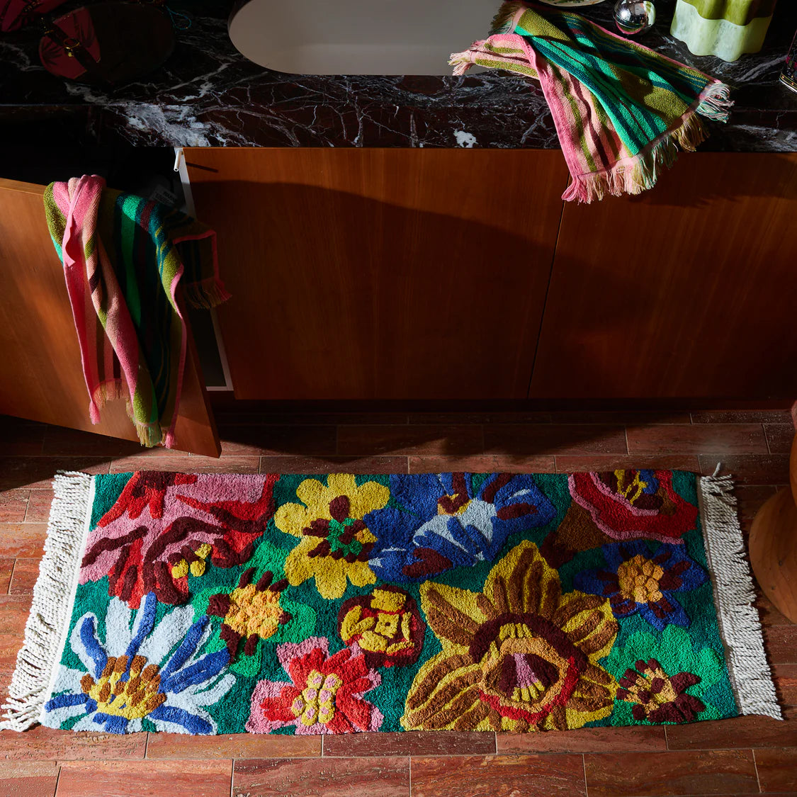Sage X Clare Ines Bath Runner | Multi