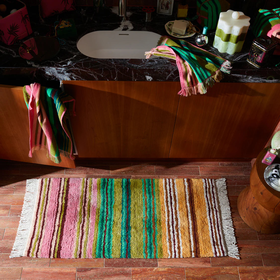 Sage X Clare Nicolette Bath Runner | Multi