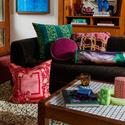 Sage X Clare Agata Velvet Cushion | Verdant