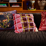 Sage X Clare Karina Shag Cushion | Rosewood