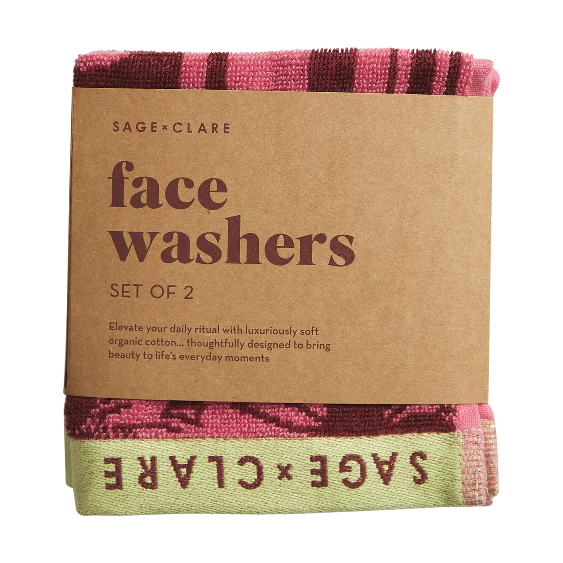 Sage X Clare Eliza Face Washer Set | Primrose