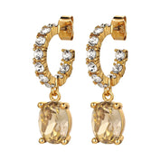 Dyrberg Kern Barbara Gold Earrings | Golden  Crystal