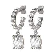 Dyrberg Kern Barbara Shiny Silver Earrings | Crystal