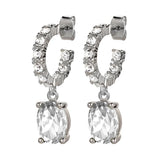Dyrberg Kern Barbara Shiny Silver Earrings | Crystal