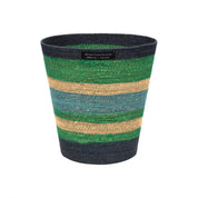 British Colour Standard Seagrass Waste Paper Basket | Multi Green