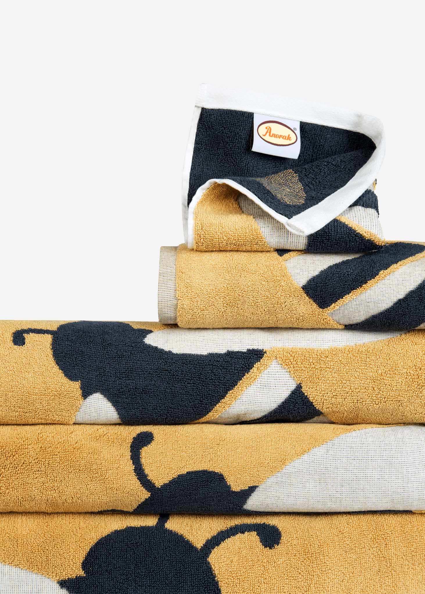 Anorak Organic Cotton Towel | Buzzy Bee Hand Towel