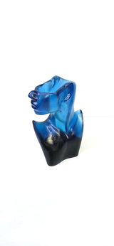 She Blooms Resin Vase | Saphire Glass Effect