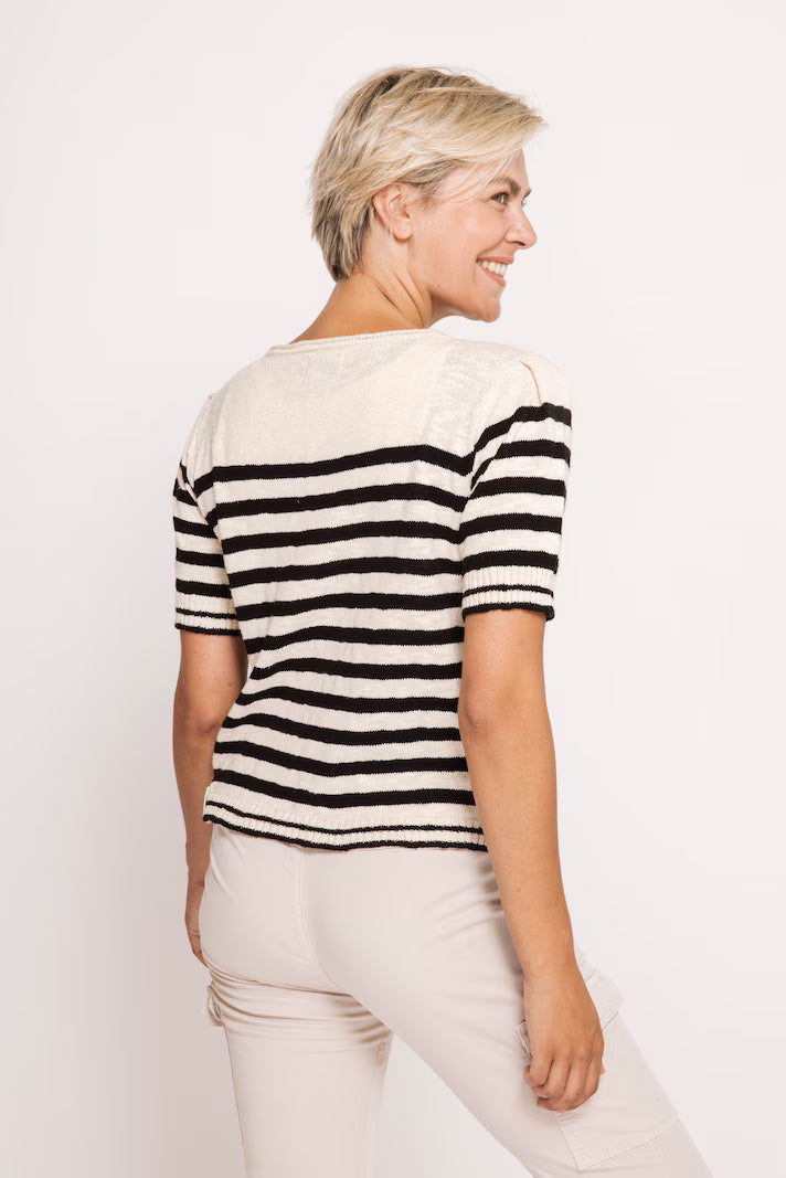 Zhrill Rasta Knit Top | Black Natural