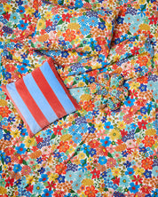 Kip & Co  Blue Robin Velvet Cushion | Blue Red