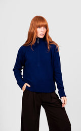 Bridge & Lord Zip Raglan Sweater | Black