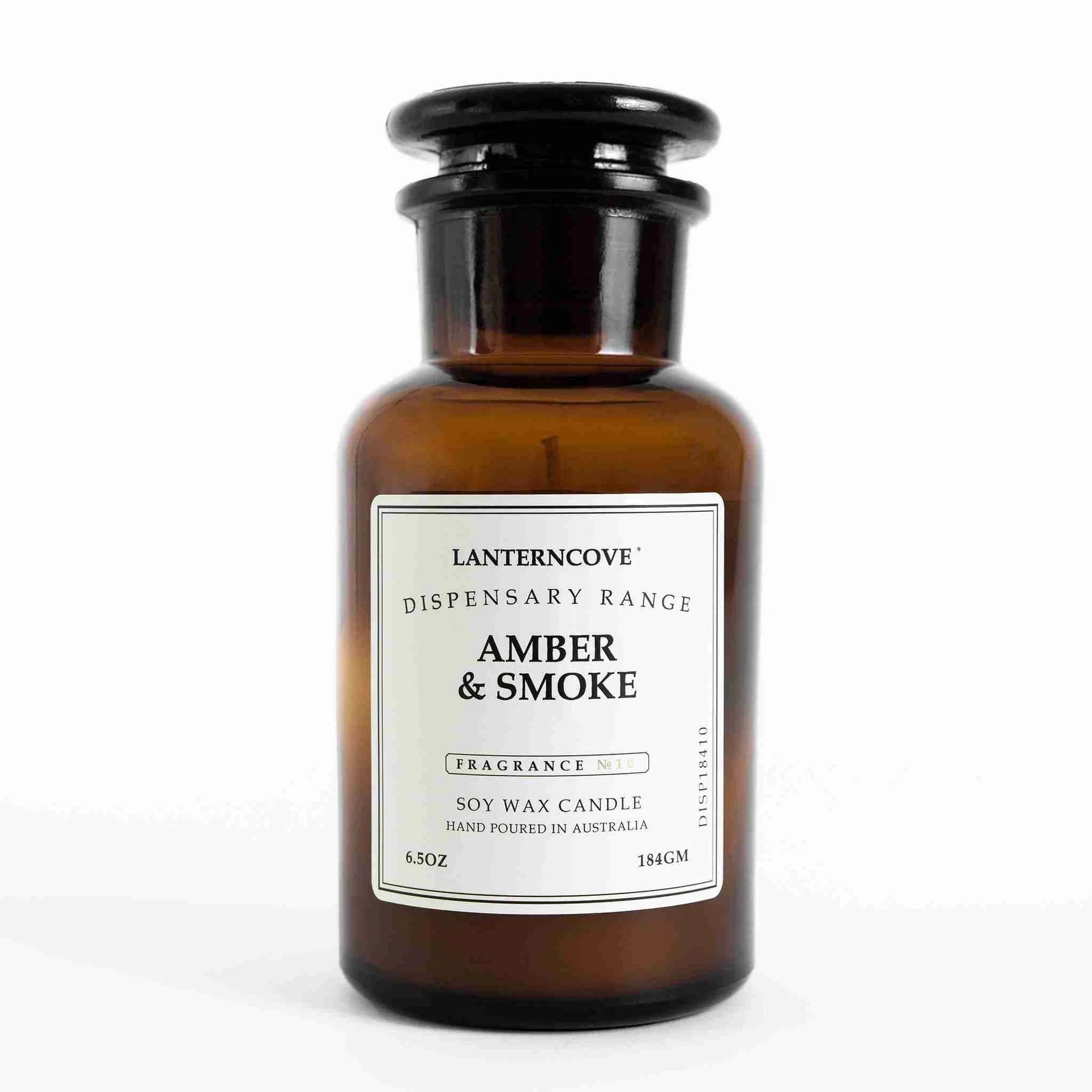 Lantern Cove Dispensary Candles 6.5oz | Amber & Smoke