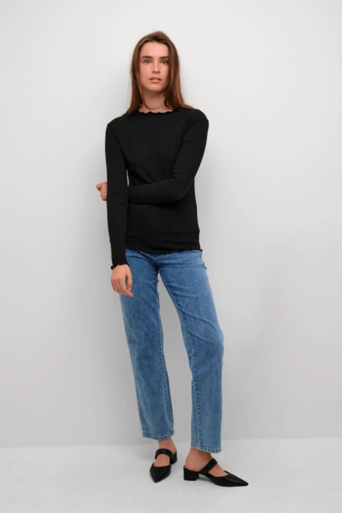 Karen By Simonsen Candace Long Sleeve Tee | Black