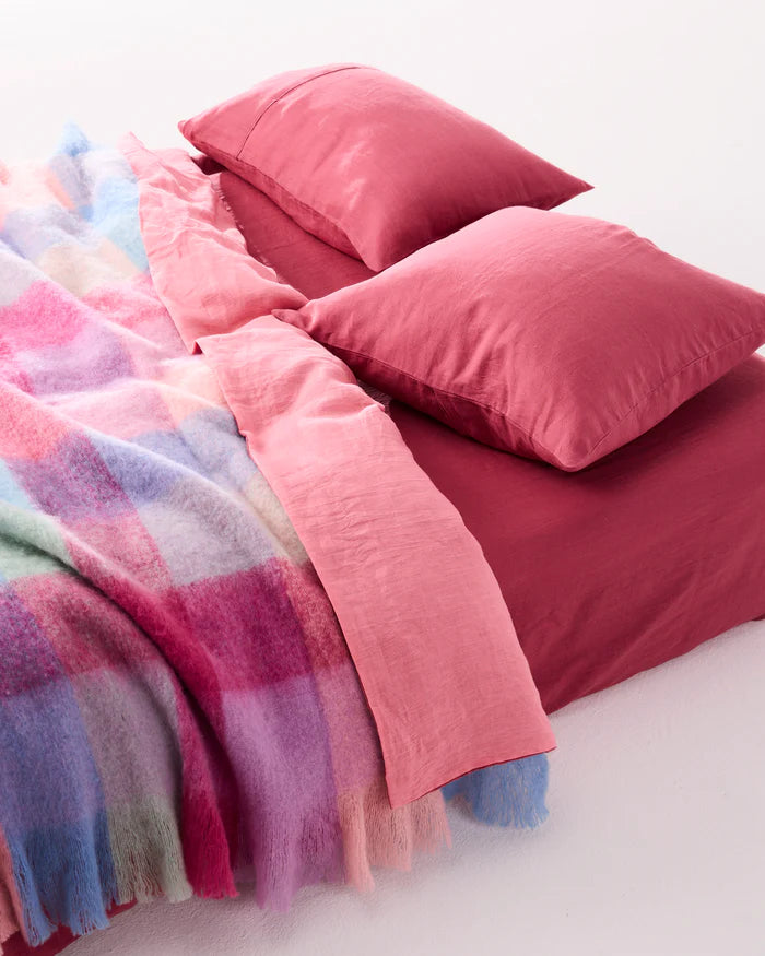 Kip & Co Baroque Rose Linen Euro Pillowcases | Set Of 2