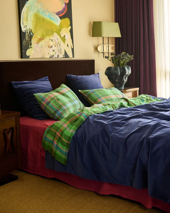 Kip & Co Baroque Rose Linen Flat Sheet | King