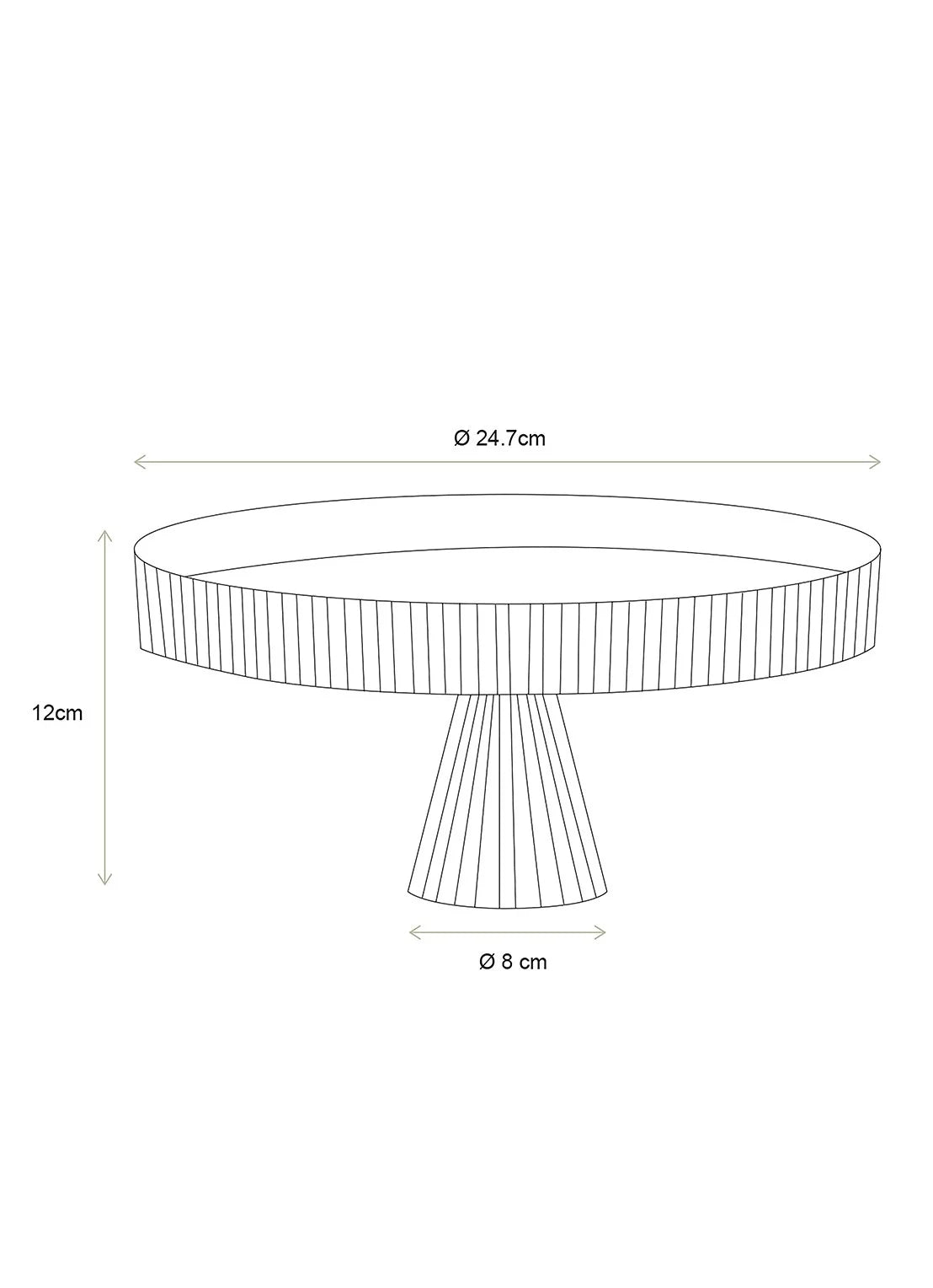 Pip Studio Clear Glass Cake Stand | 24.7cm