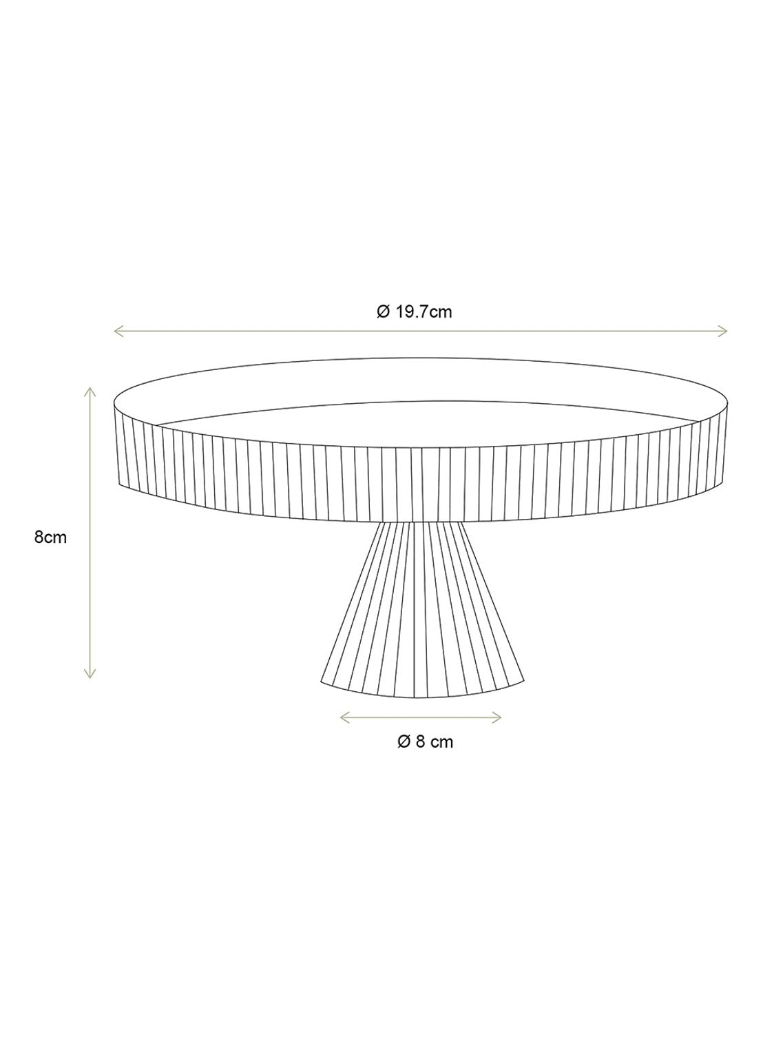 Pip Studio Clear Glass Cake Stand | 19.7cm