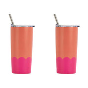 Smoothie Cup Wave 500ml | Orange Hot Pink