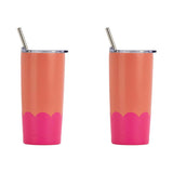 Smoothie Cup Wave 500ml | Orange Hot Pink