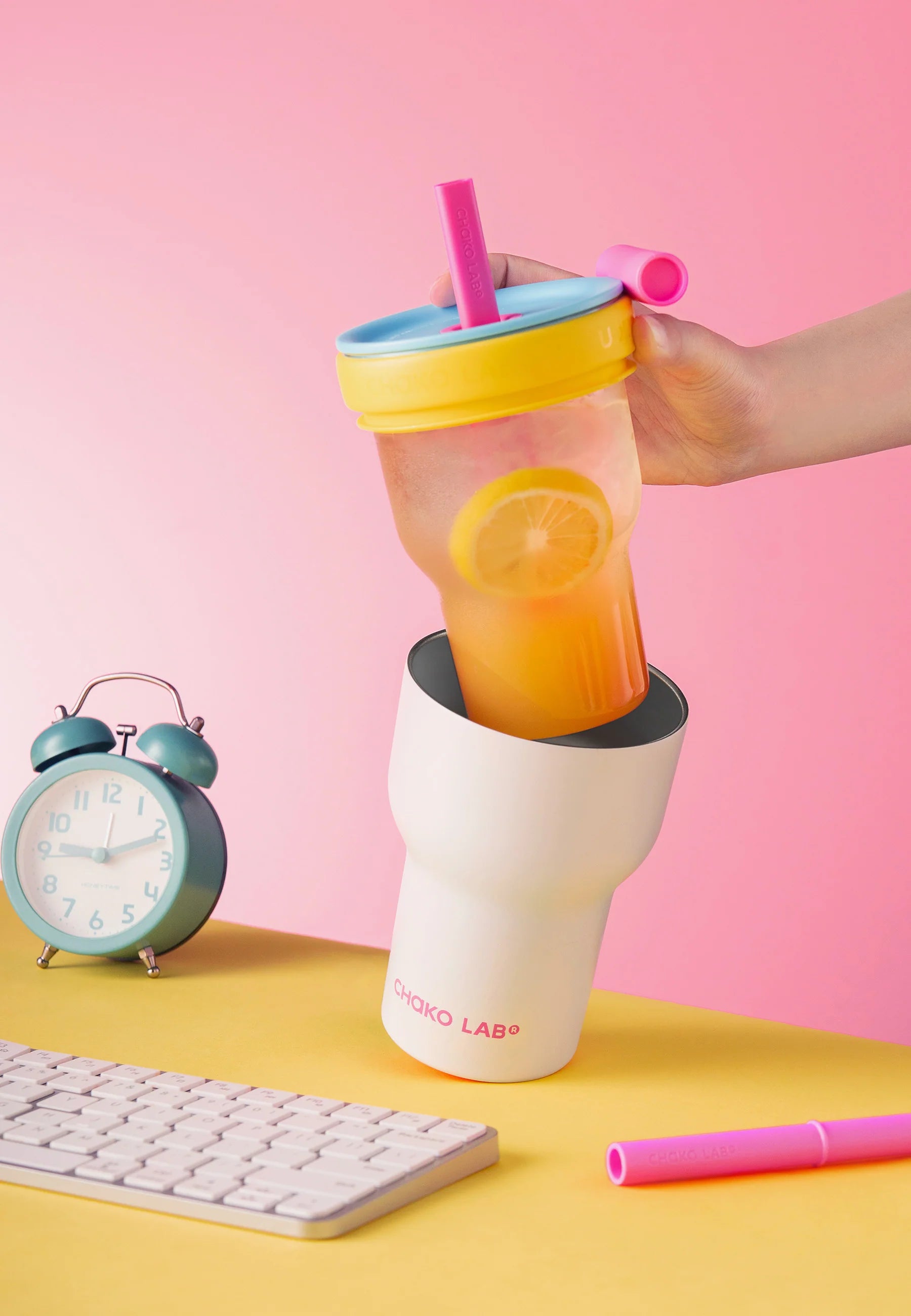 Chako Lab  Dual Layer Tumbler | Yellow Blue