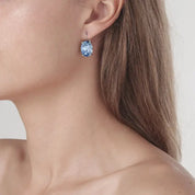 Dyrberg Kern Chantal Earrings | Silver Light Blue Crystal